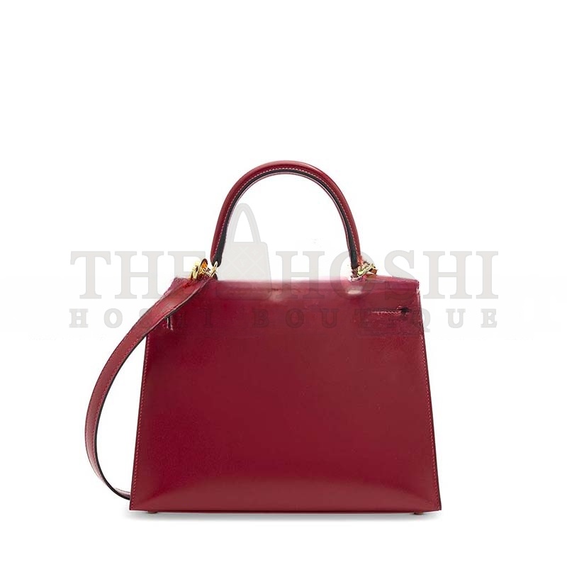 H**me5 A ROUGE H CALF BOX LEATHER KELLY 25 WITH GOLD HARDWARE (25*17*7cm) Master Quality